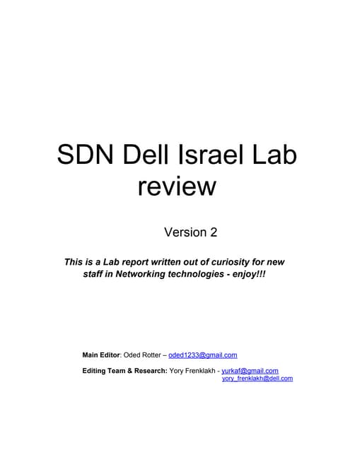 Sdn dell lab report v2