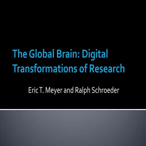 OII Summer Doctoral Programme 2010: Global brain by Meyer & Schroeder