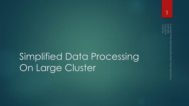 Simplified Data Processing On Large Cluster