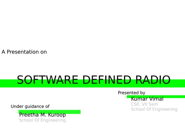 Presentation of Software Defined Radio.ppt
