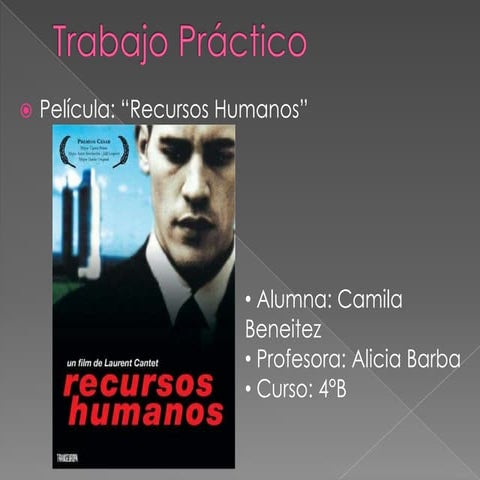 Pelicula: "Recursos Humanos" | PPTX