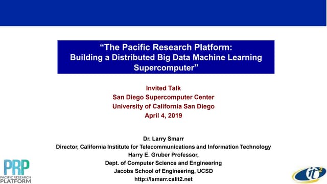 The Pacific Research Platform: Building a Distributed Big Data Machine Learni...