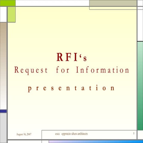 PM : Request for Information