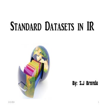 Standard Datasets in Information Retrieval 