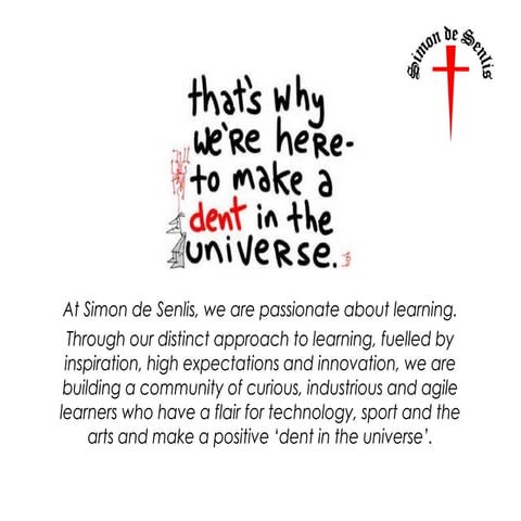 Simon de Senlis Primary Vision Document January 2015