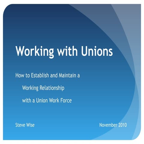 Working with Unions