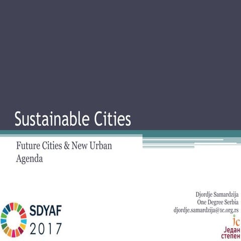 SDYAF 2017 Sustainable Cities