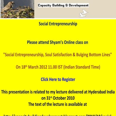 Social Entrepreneurship 