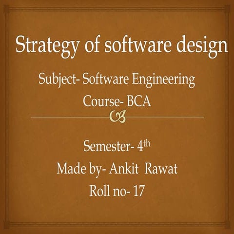 Strategy of software design | PPTX | Graphics Software | Computer ...
