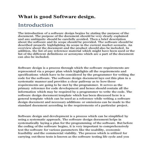 Software design presentation | PDF