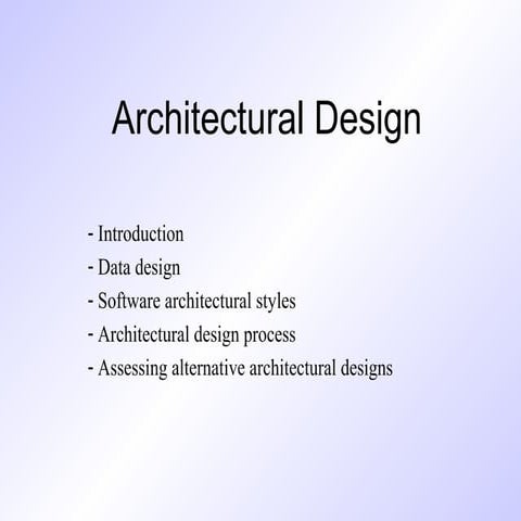 Se ii unit3-architectural-design | PPT