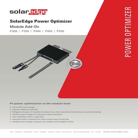 Solar Edge Residential Power Optimiser 