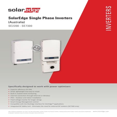 Solar Edge Single Phase Inverter