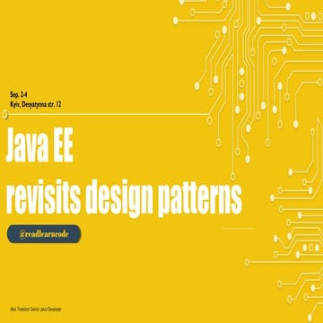 SE2016 - Java EE revisits design patterns 2016 | PPT