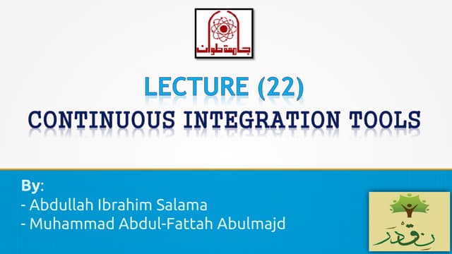 SE2018_Lec-22_-Continuous-Integration-Tools