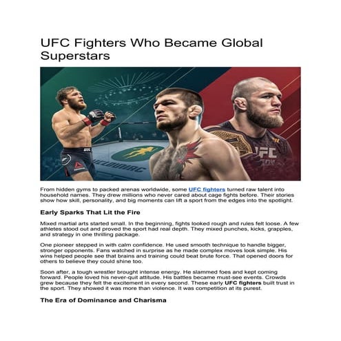 Ufc (ultimate fighting championship) | PPTX