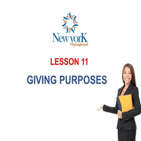 Se4 lesson 11-giving purposes