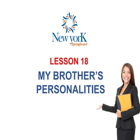 Se4 lesson 18-my brothers personalities | PDF