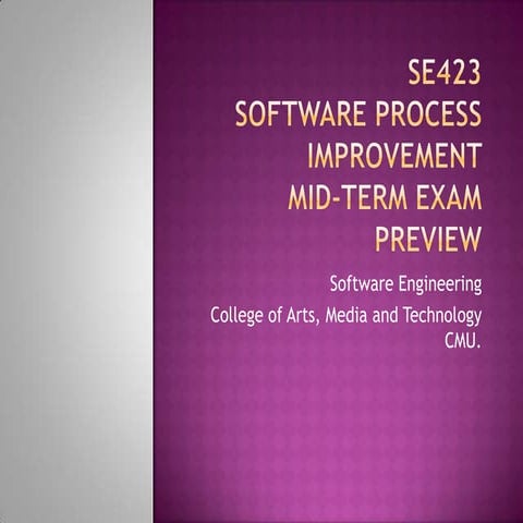 Se423mid term preview