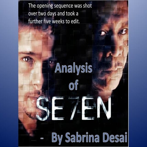 Se7en   thriller opening analysis