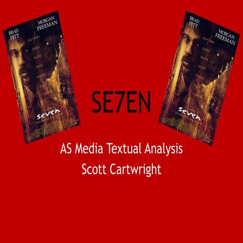 AS Media Textual Analysis - Se7en