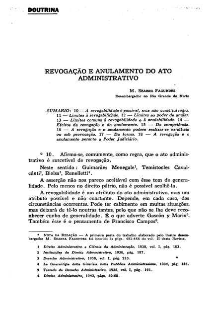 Seabra Fagundes -  Revogação e anul...