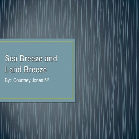 Sea breeze and land breeze