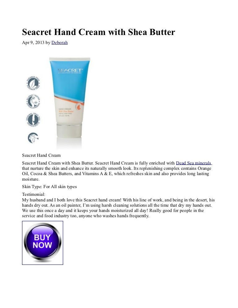 Seacret hand cream, what's so special?