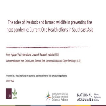 The roles of livestock and farmed wildlife in preventing the next pandemic: C...