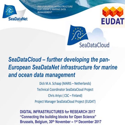SeaDataCloud – further developing the pan-European SeaDataNet infrastructure ...