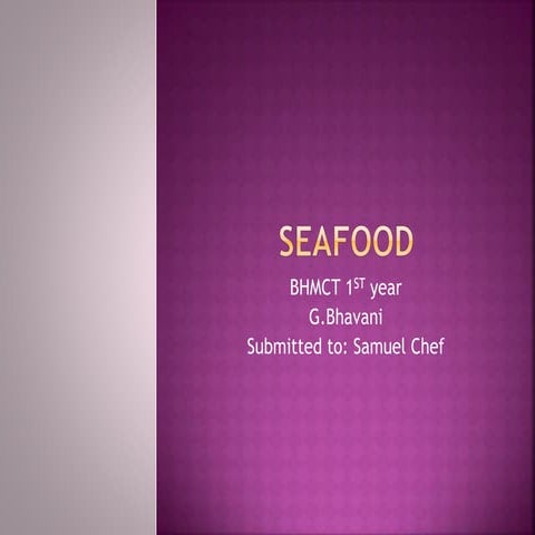 Seafood and Types