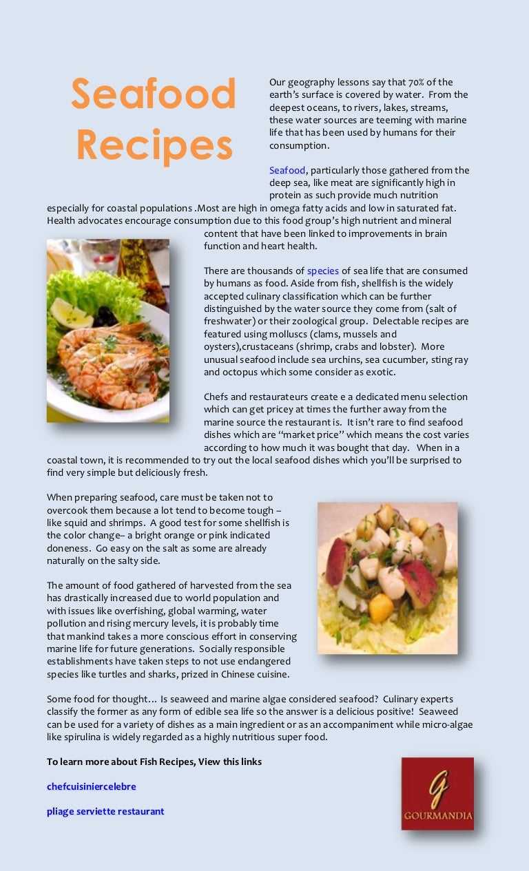 Seafood recipes