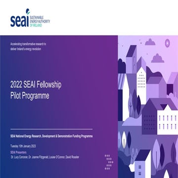 SEAI 2022 Pilot Fellowship Call