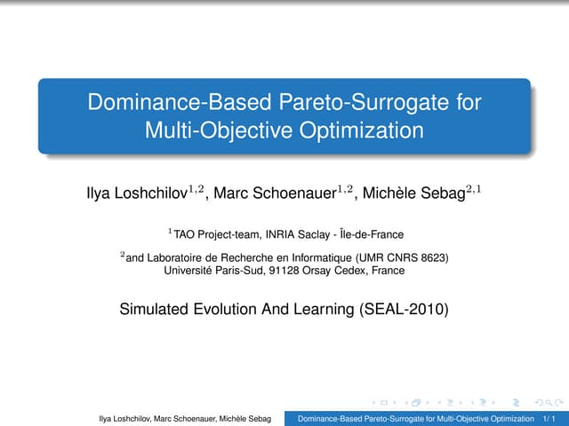 Dominance-Based Pareto-Surrogate for Multi-Objective Optimization