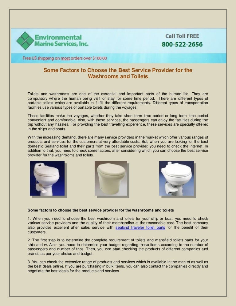 Sealand dometic toilet parts