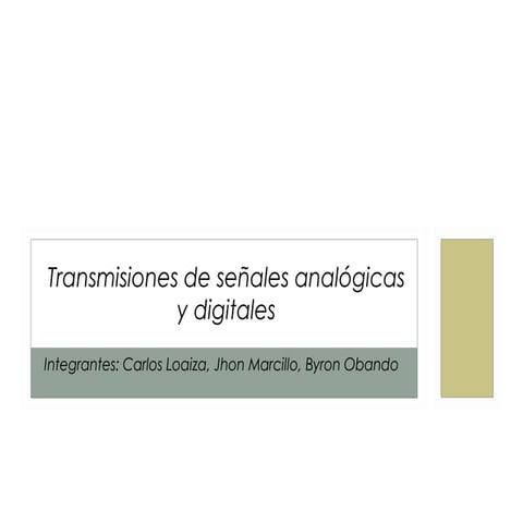 Señales analogicas y digitales