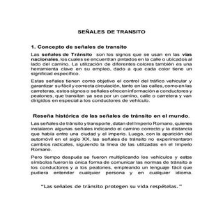 SEÑALES DE TRANSITO