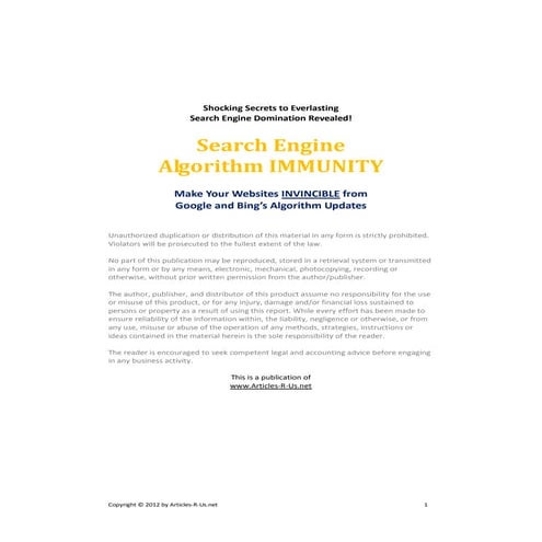 Se algorithm immunity