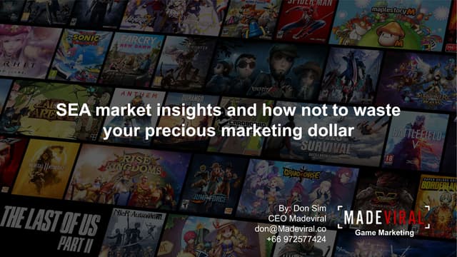 SEA Market Insights and How Not to Waste Your Precious Marketing Dollar