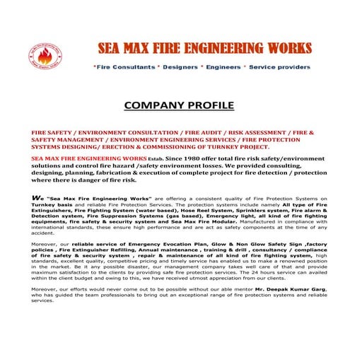 Sea max fire profile | PDF