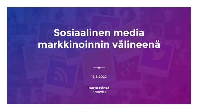 Sosiaalinen media markkinoinnin välineenä