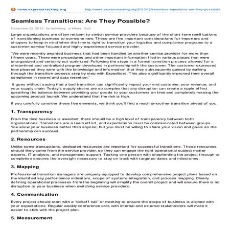 Seamless transitions are_they_possible