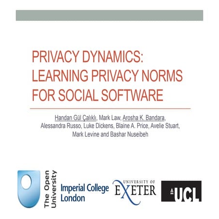 Privacy Dynamics: Learning Privacy Norms for Social Software