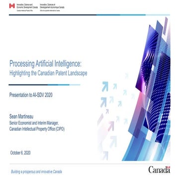 AI-SDV 2020: Processing Artificial Intelligence: Highlighting the Canadian Pa...