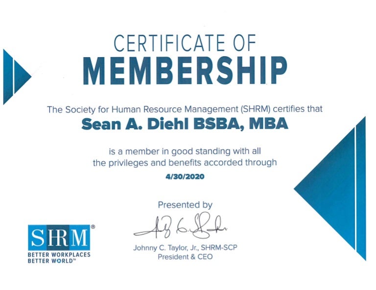 SHRM Membership EXP 2020
