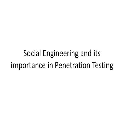 Social Engineering and importance in pentesting null OWASP G4H september meet