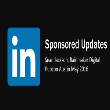 LinkedIn Sponsored Updates for Content Marketers