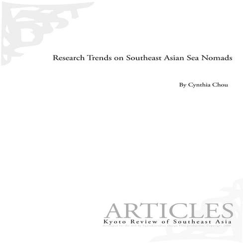 Sea nomads in southeast asia