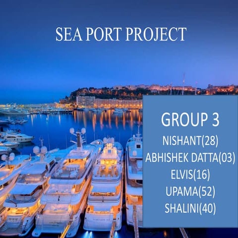 Seaport as an Infrastructure Project in india - PIF (from investor side)