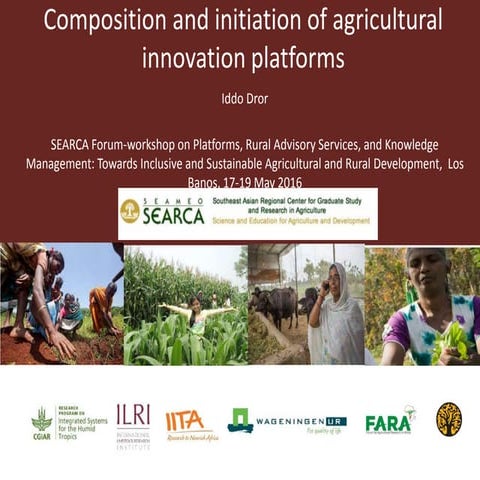 Composition and initiation of agricultural innovation platforms